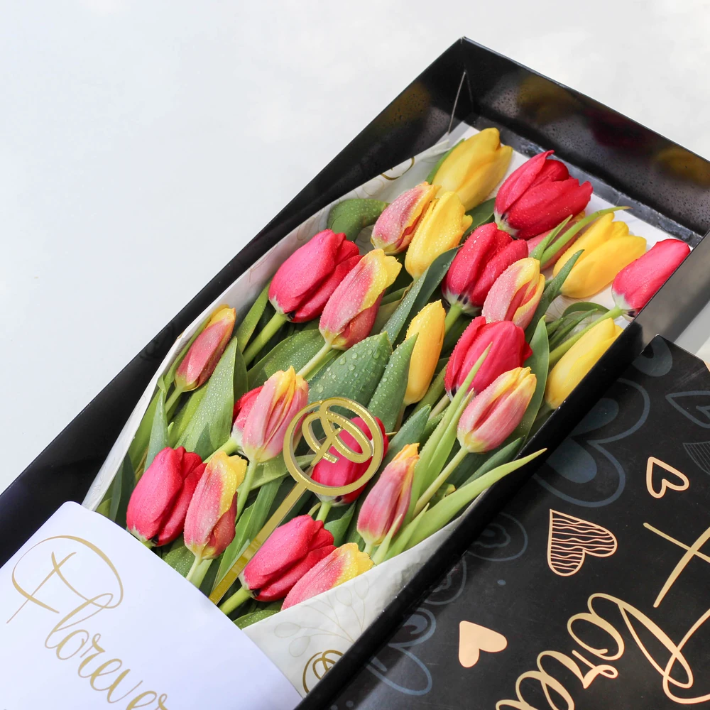 CAJA LARGA 24 TULIPANES