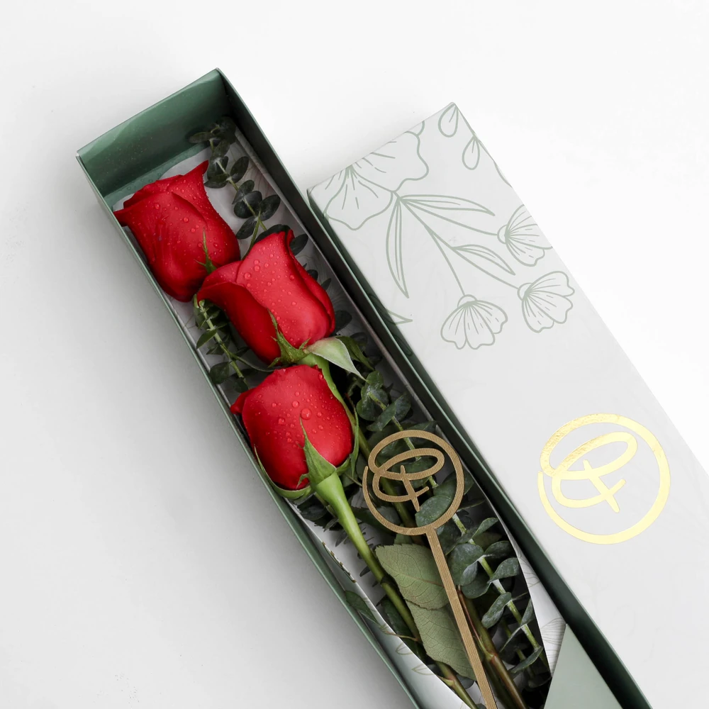 CAJA LARGA 3 ROSAS