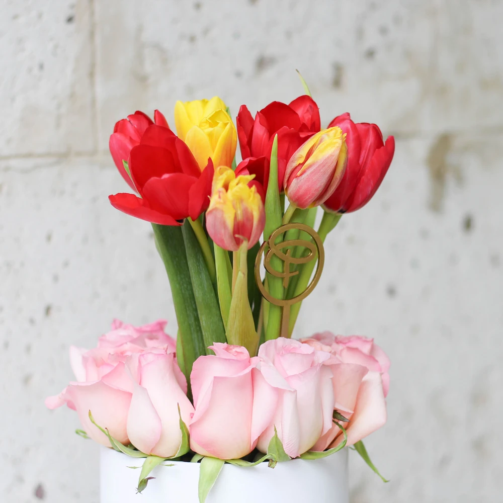 MIX TULIP BOX — rosas